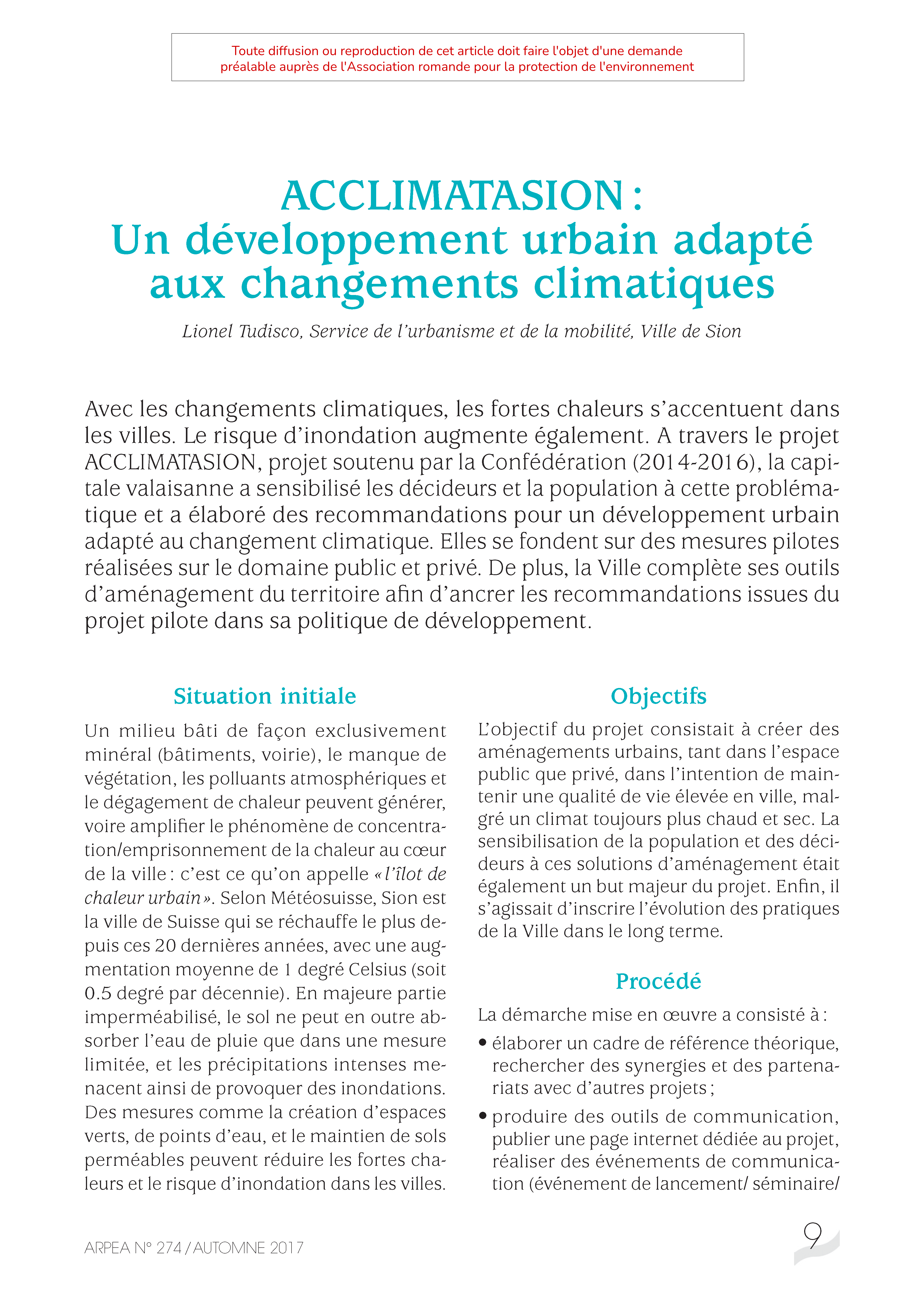 Acclimatasion : Un développement urbain adapté aux changements climatiques