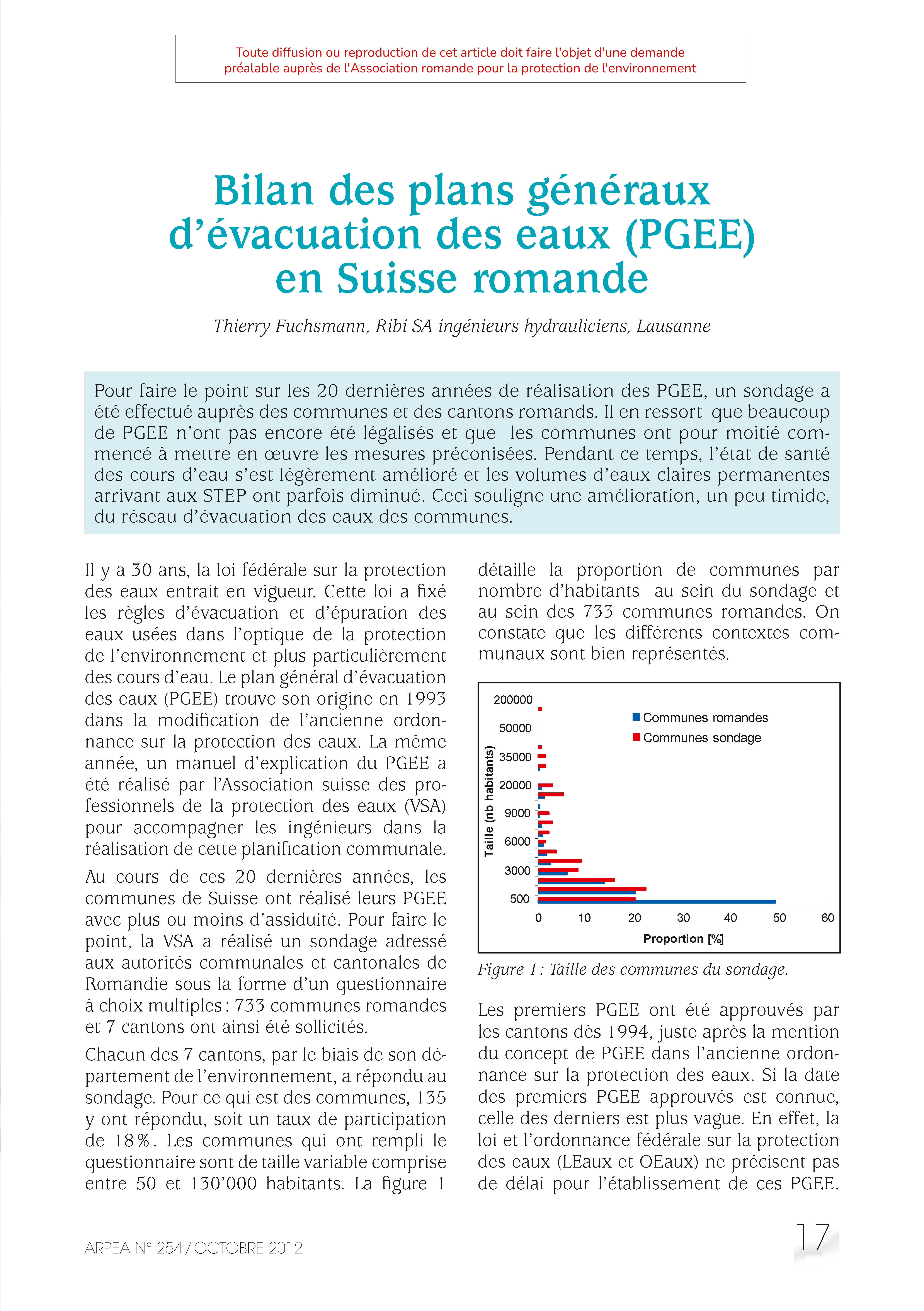 Bilan des plans généraux d’évacuation des eaux (PGEE) en Suisse romande