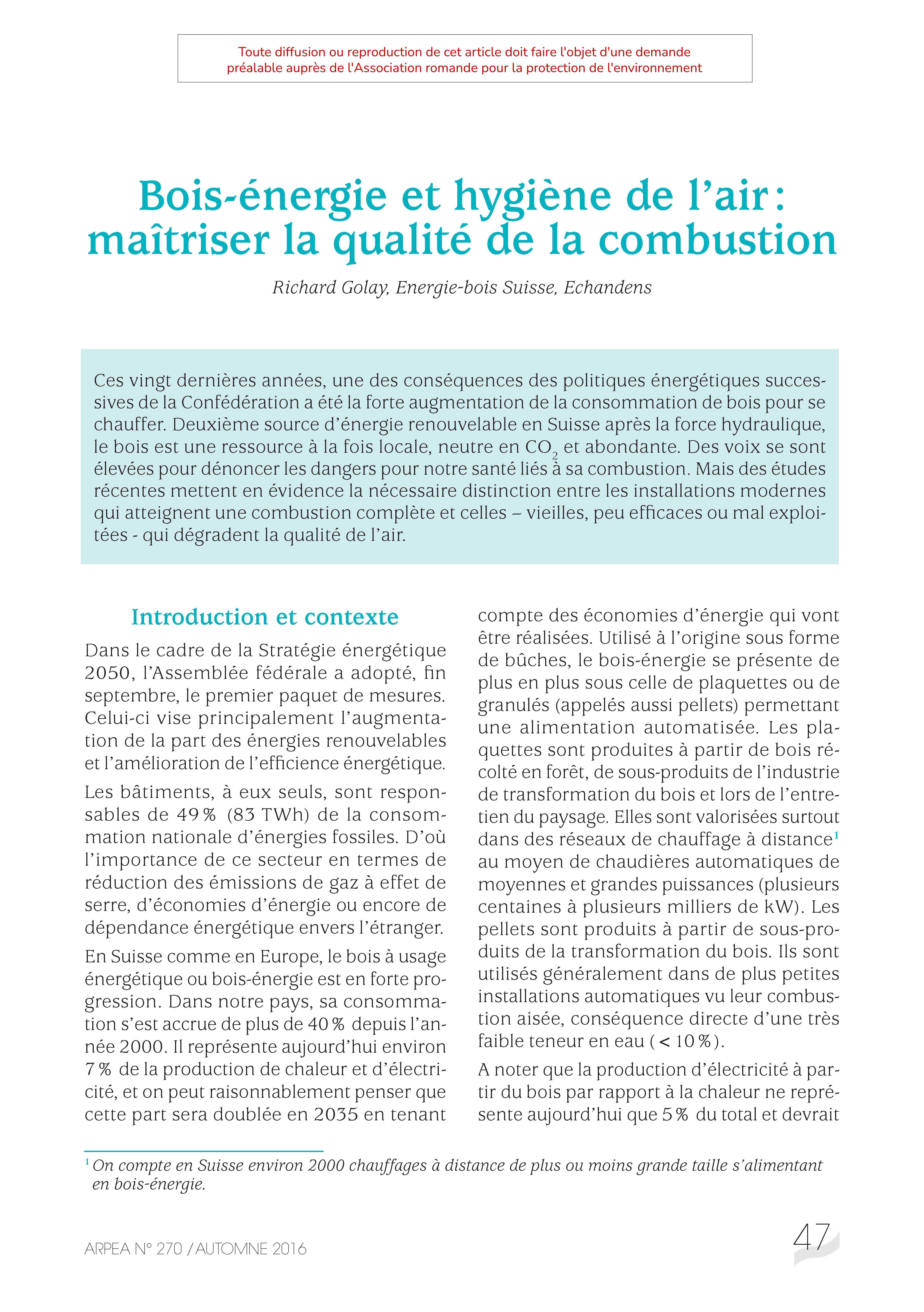 Bois – énergie et hygiène de l’air : maîtriser la qualité de la combustion