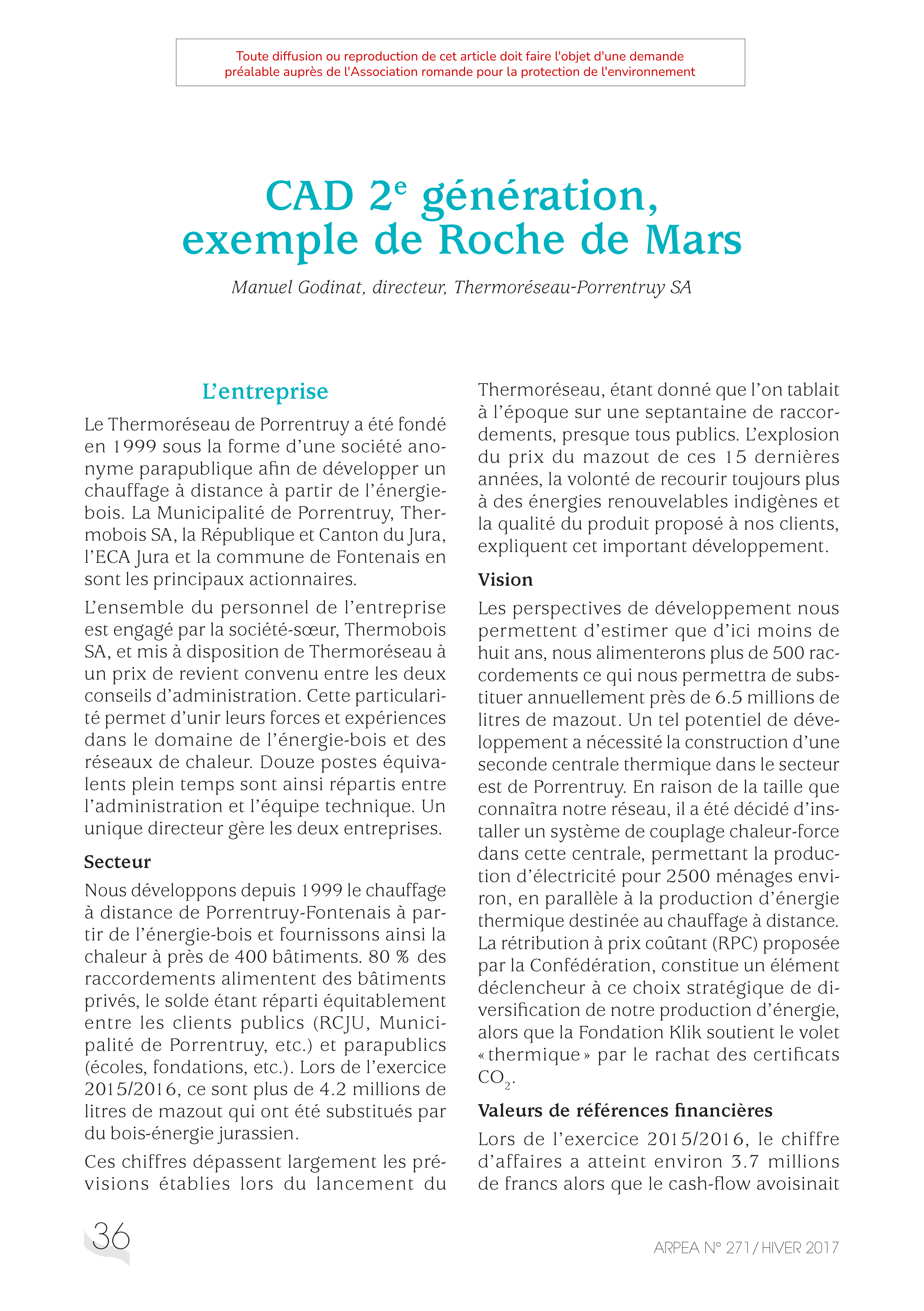 CAD 2e génération, exemple de Roche de Mars