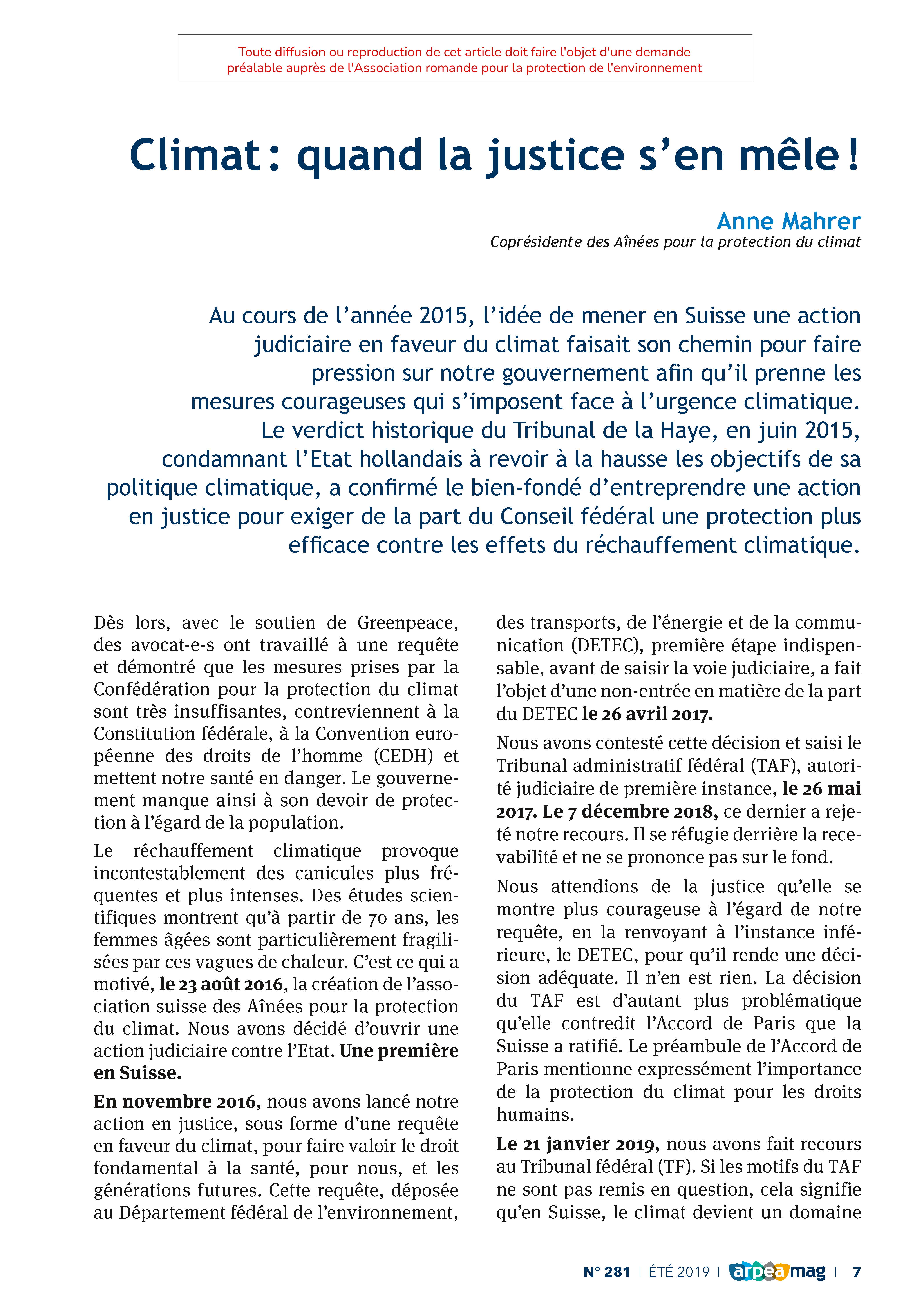 Climat : quand la justice s’en mêle !