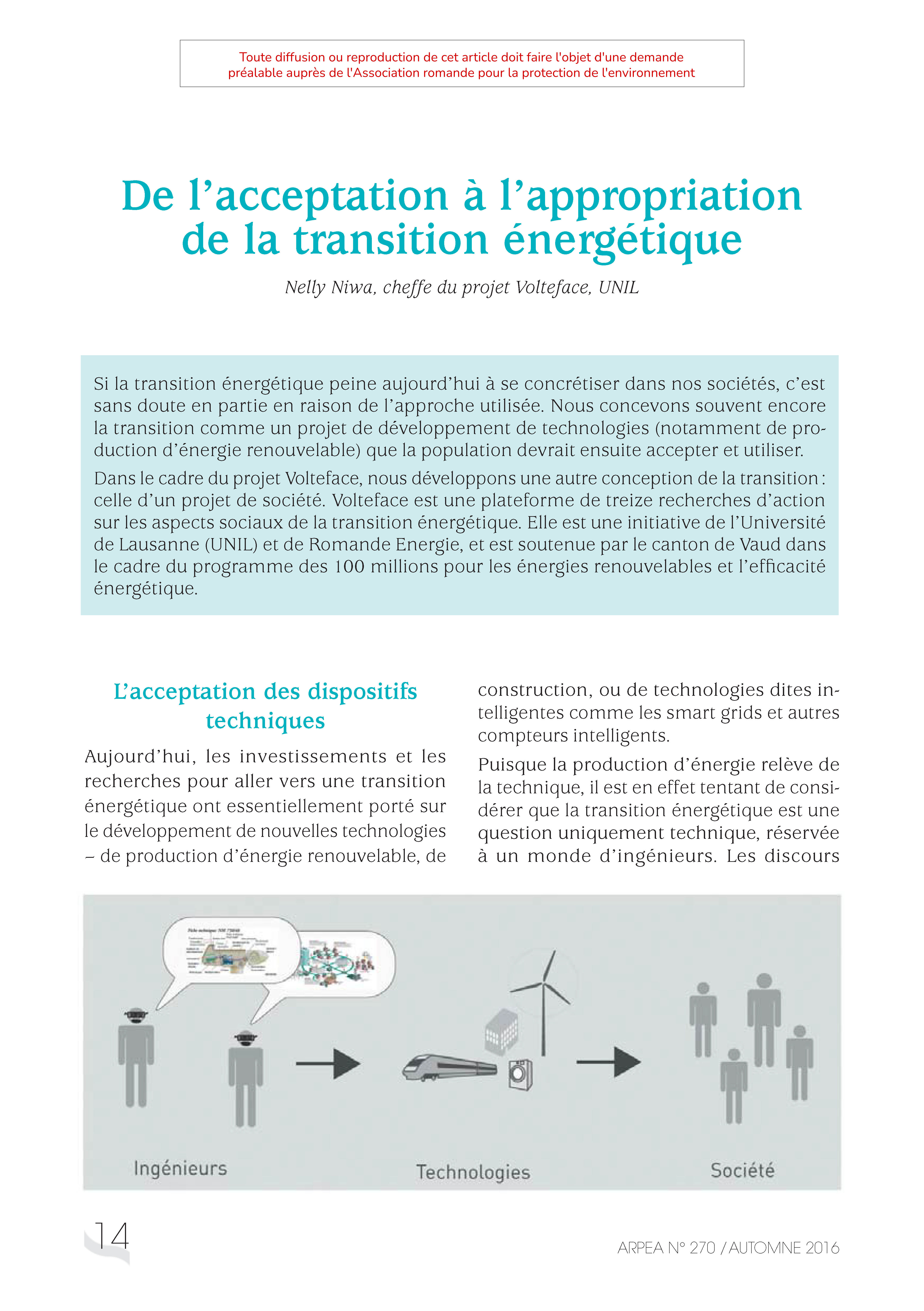 De l’acceptation à l’appropriation de la transition énergétique