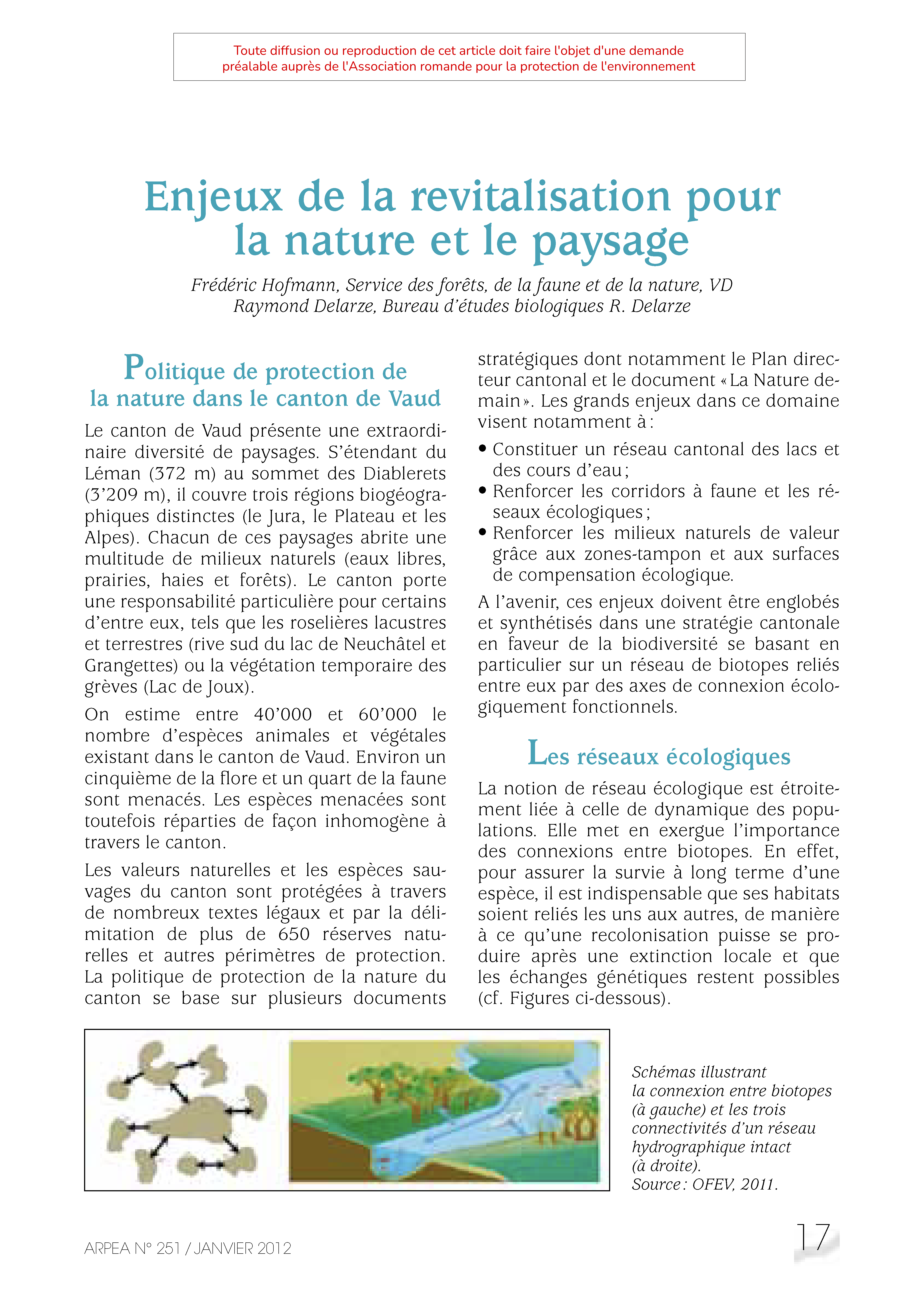 Enjeux de la revitalisation pour la nature et le paysage
