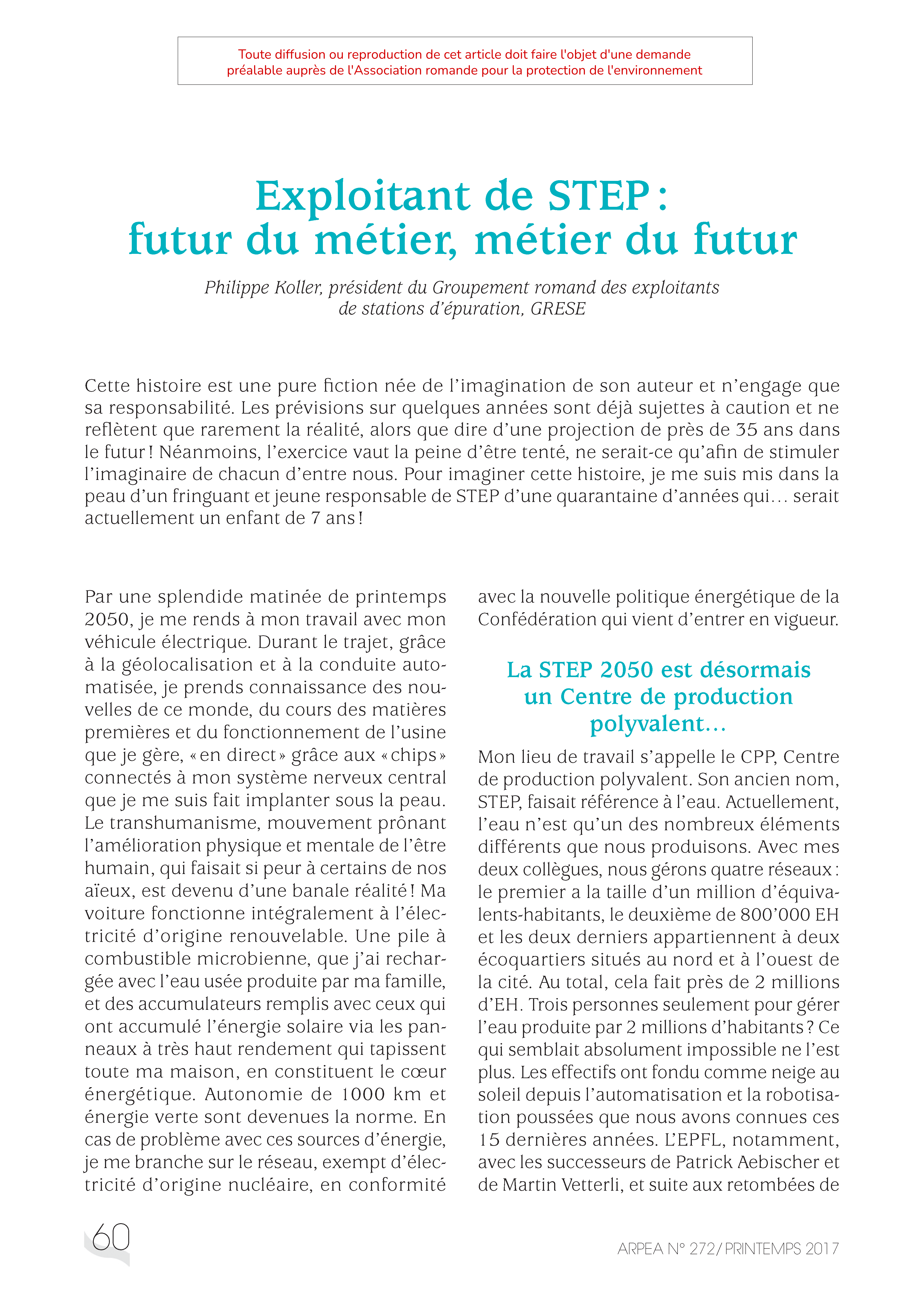 Exploitant de STEP : futur du métier, métier du futur