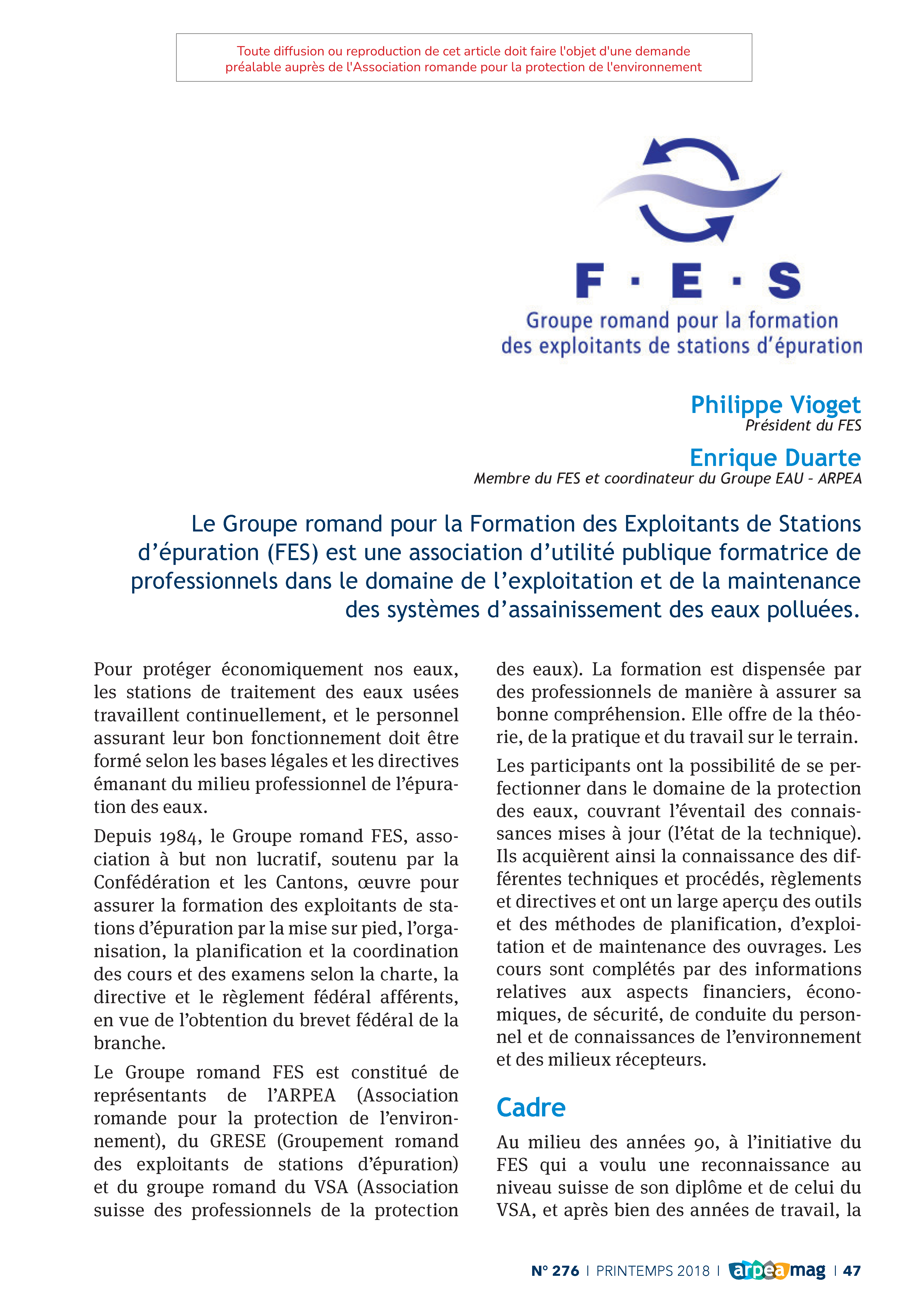 Groupe romand pour la formation des exploitants de stations d’épuration