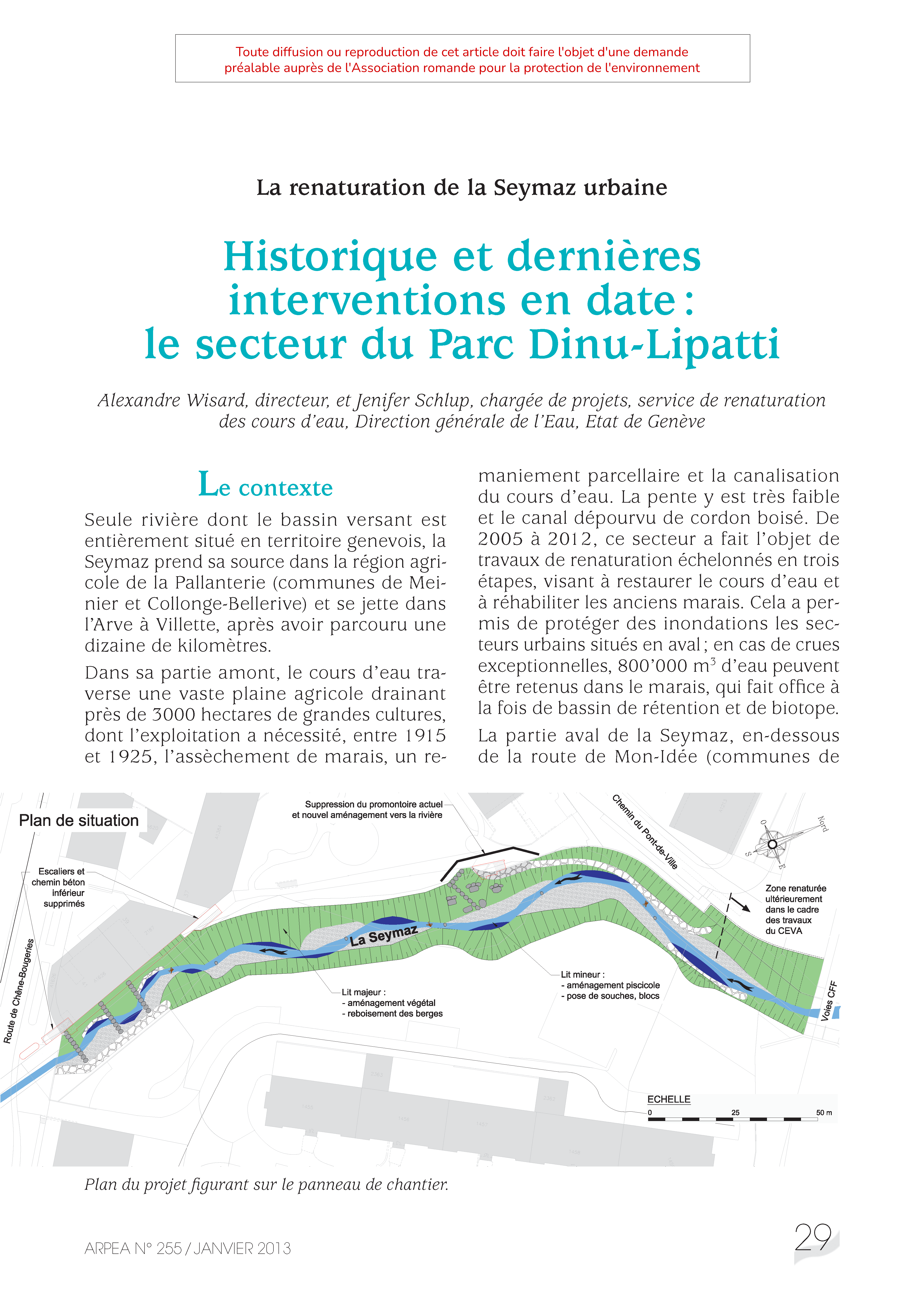 Historique et dernières interventions en date : le secteur du Parc Dinu – Lipatti