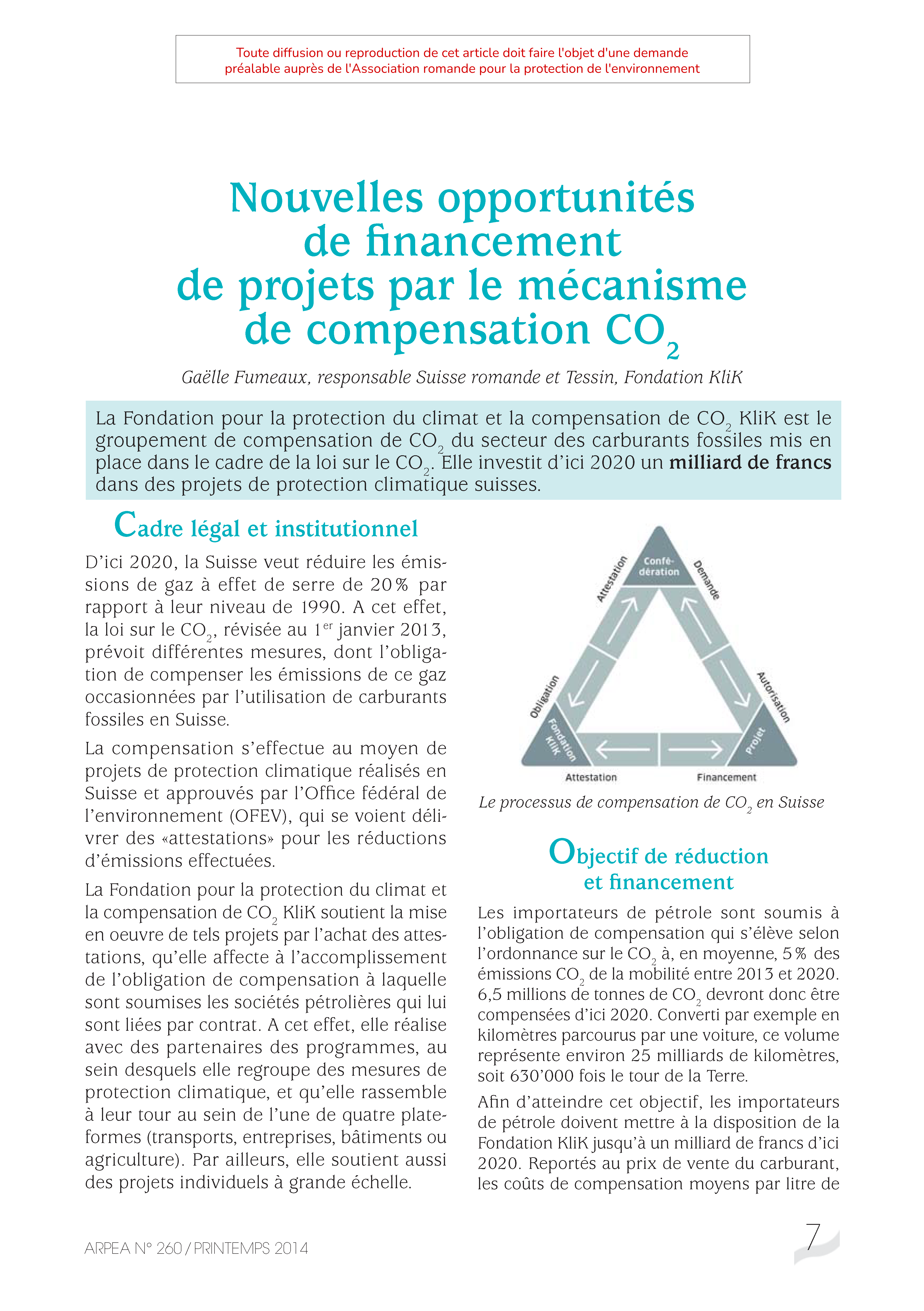 Nouvelles opportunités de financement de projets par le mécanisme de compensation CO2