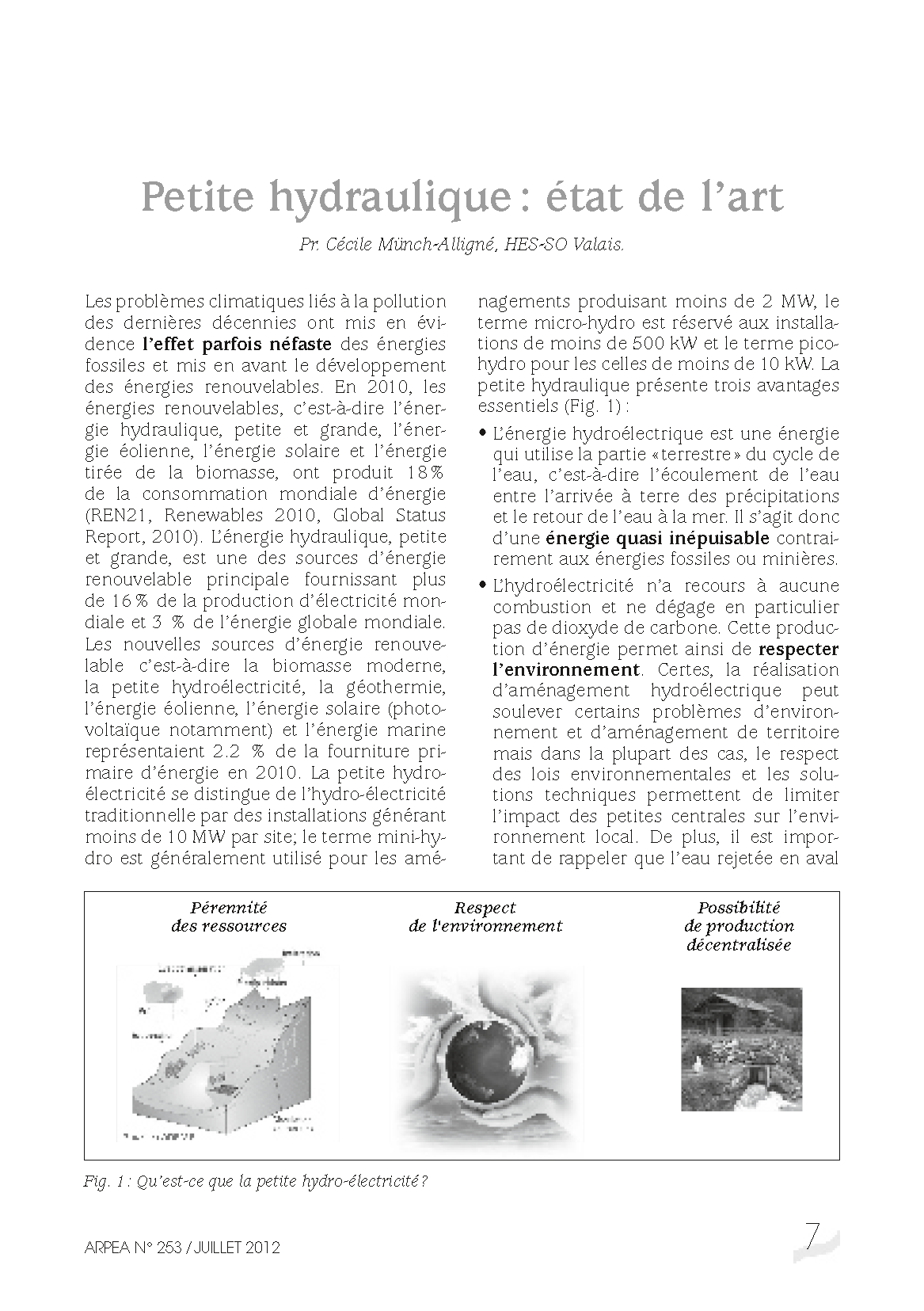 Petite hydraulique : état de l’art