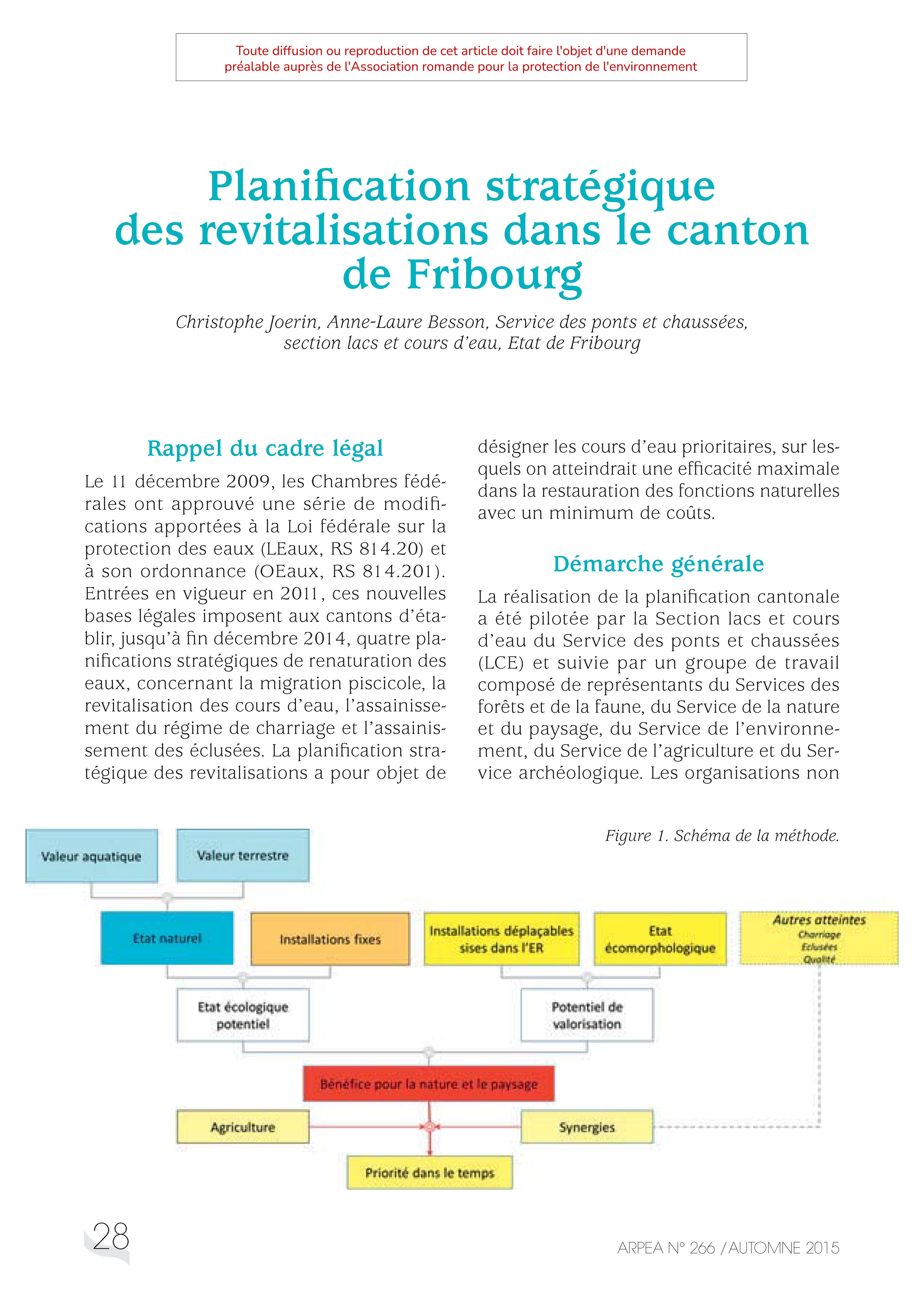 Planification stratégique des revitalisations dans le canton de Fribourg