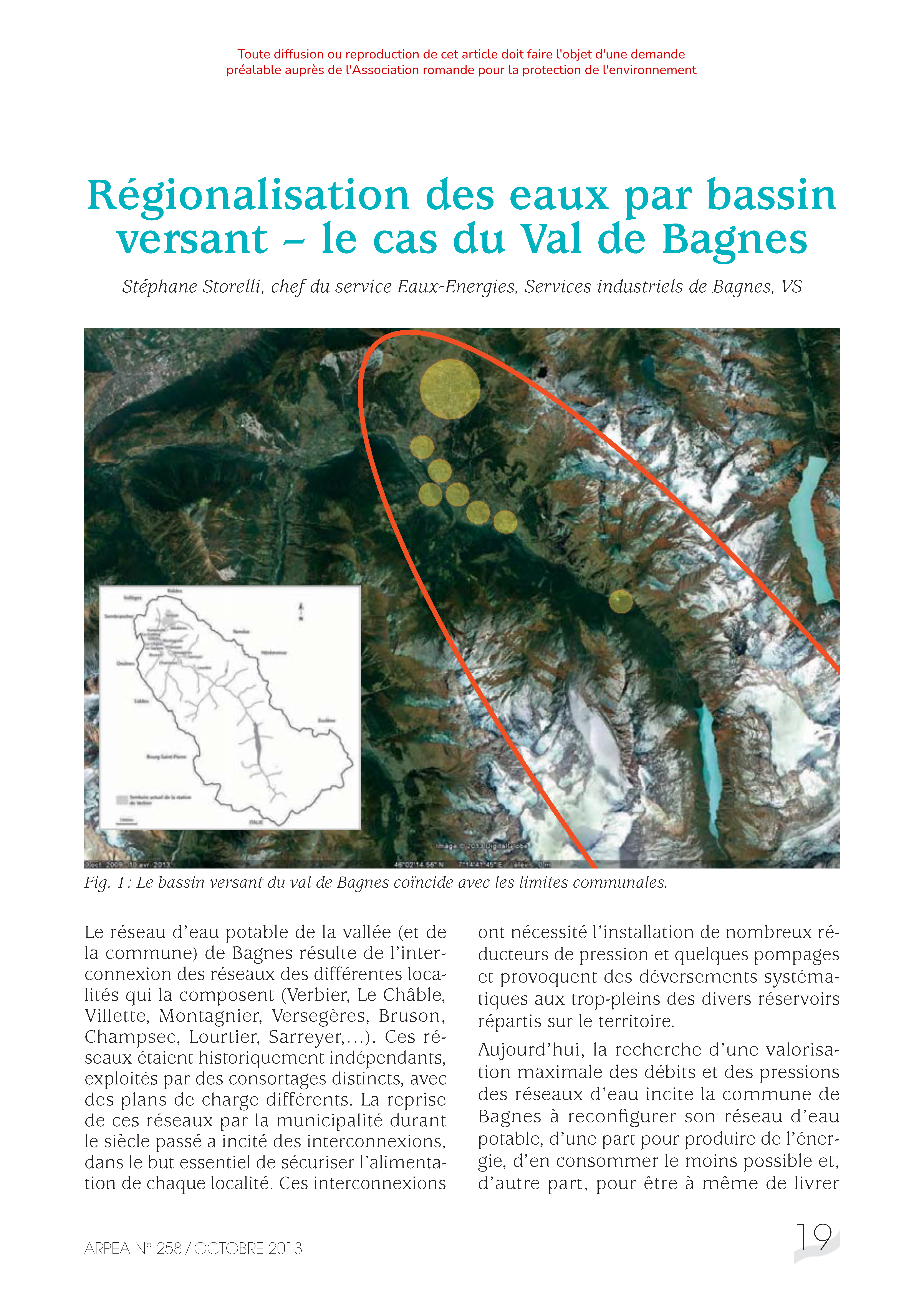 Régionalisation des eaux par bassin versant – le cas du Val de Bagnes