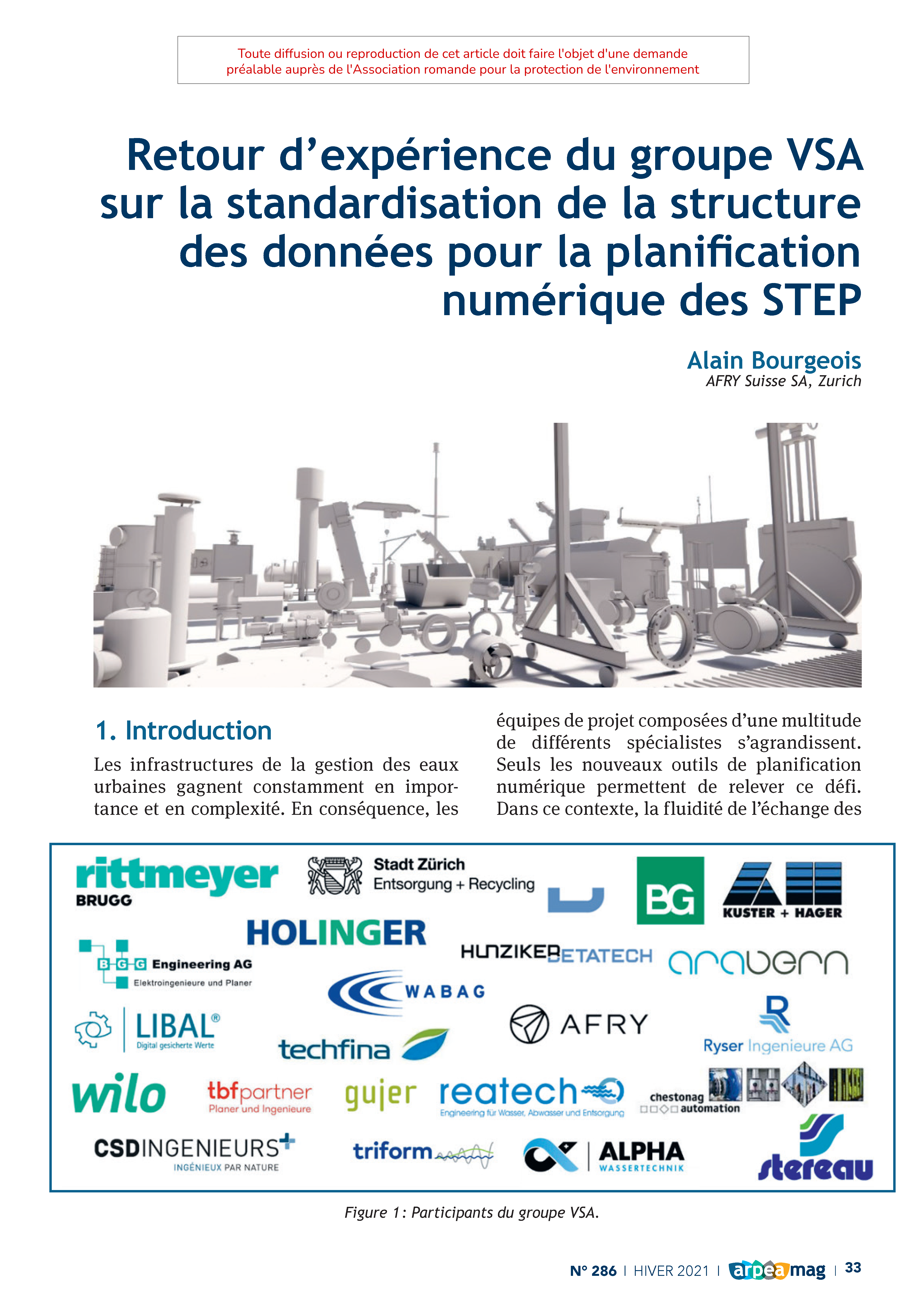 Retour d’expérience du groupe VSA sur la standardisation de la structure des données pour la planification numérique des STEP