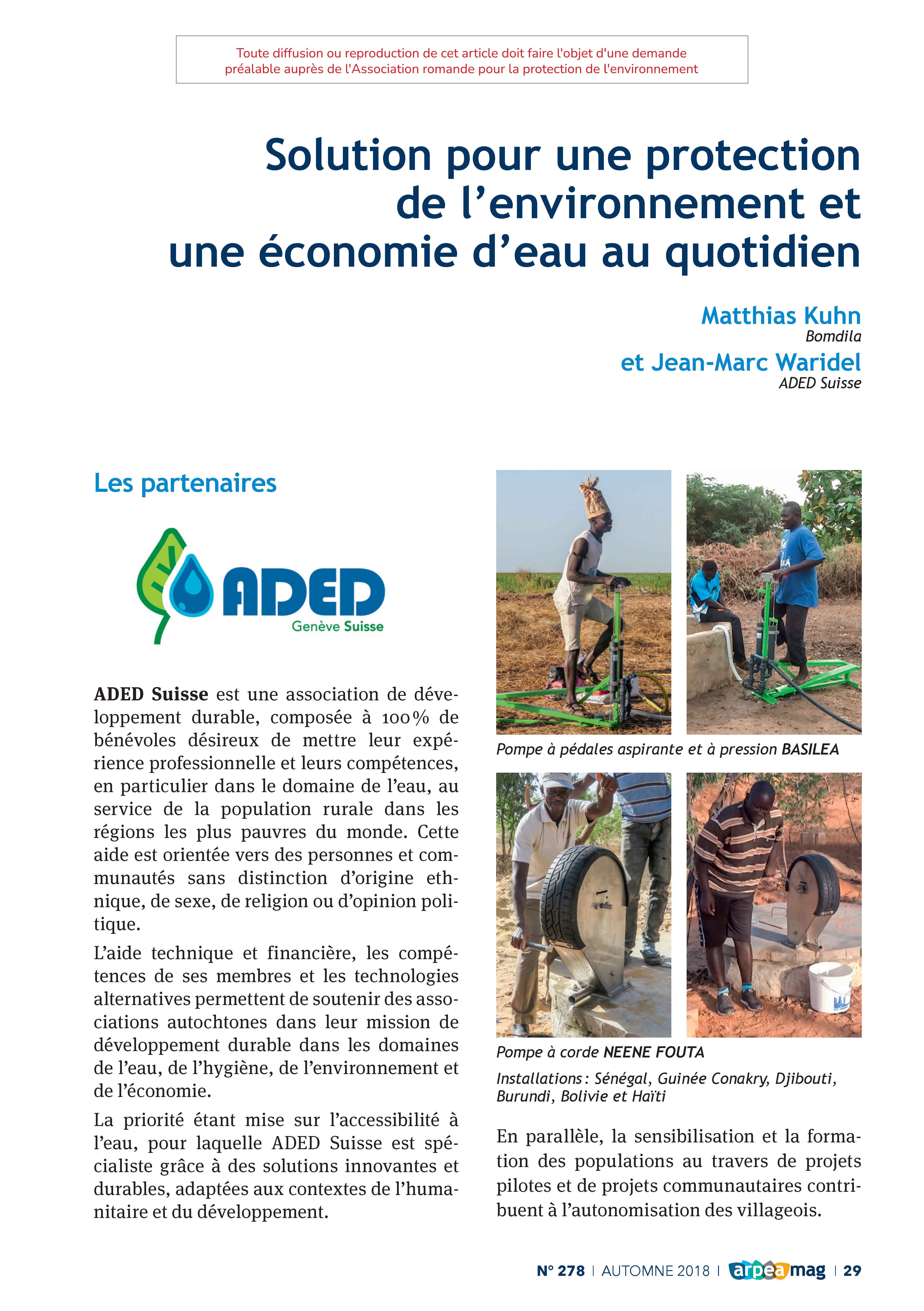 Solution pour une protection de l’environnement et une économie d’eau au quotidien