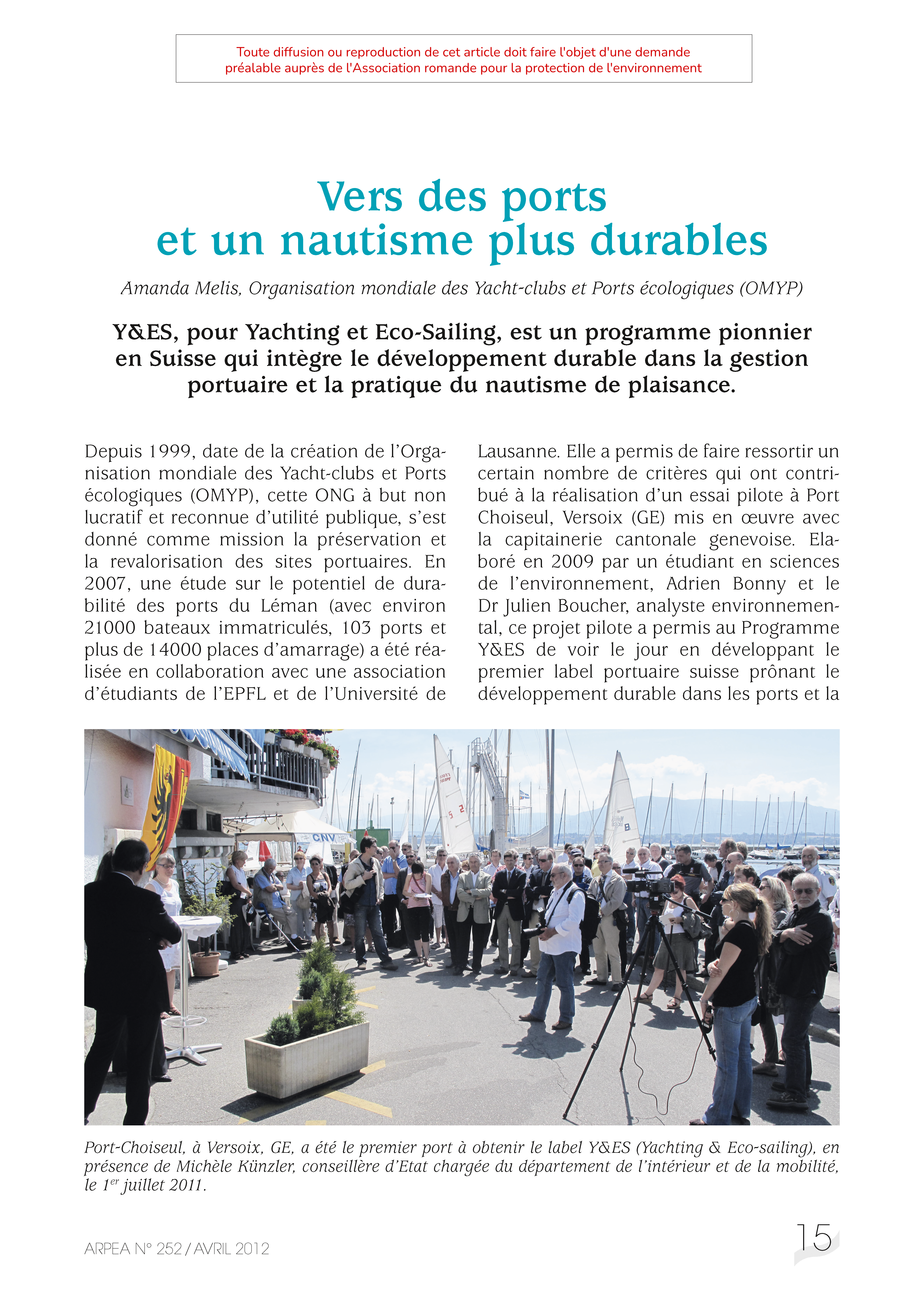 Vers des ports et un nautisme plus durables