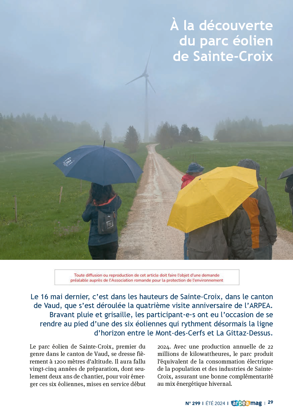 À la découverte du parc éolien de Sainte-Croix