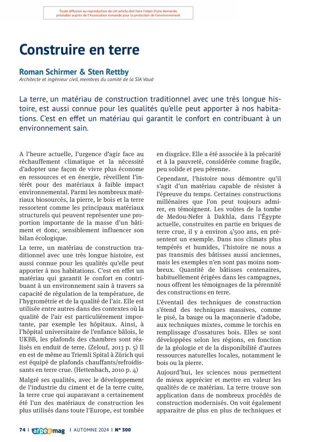 Construire en terre
